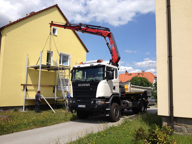 Transportdienstleistungen, Containerdienst, Containervermietung, Bagger, Allradbagger, Schüttgut